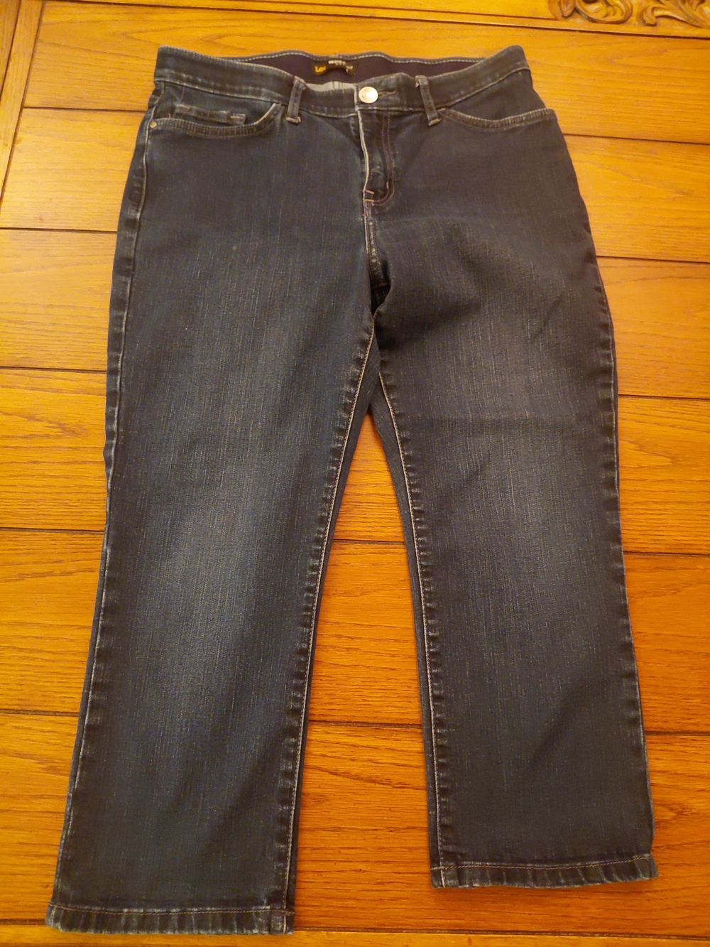 Lee Women's Straight Leg Dark Blue Denim Jeans
